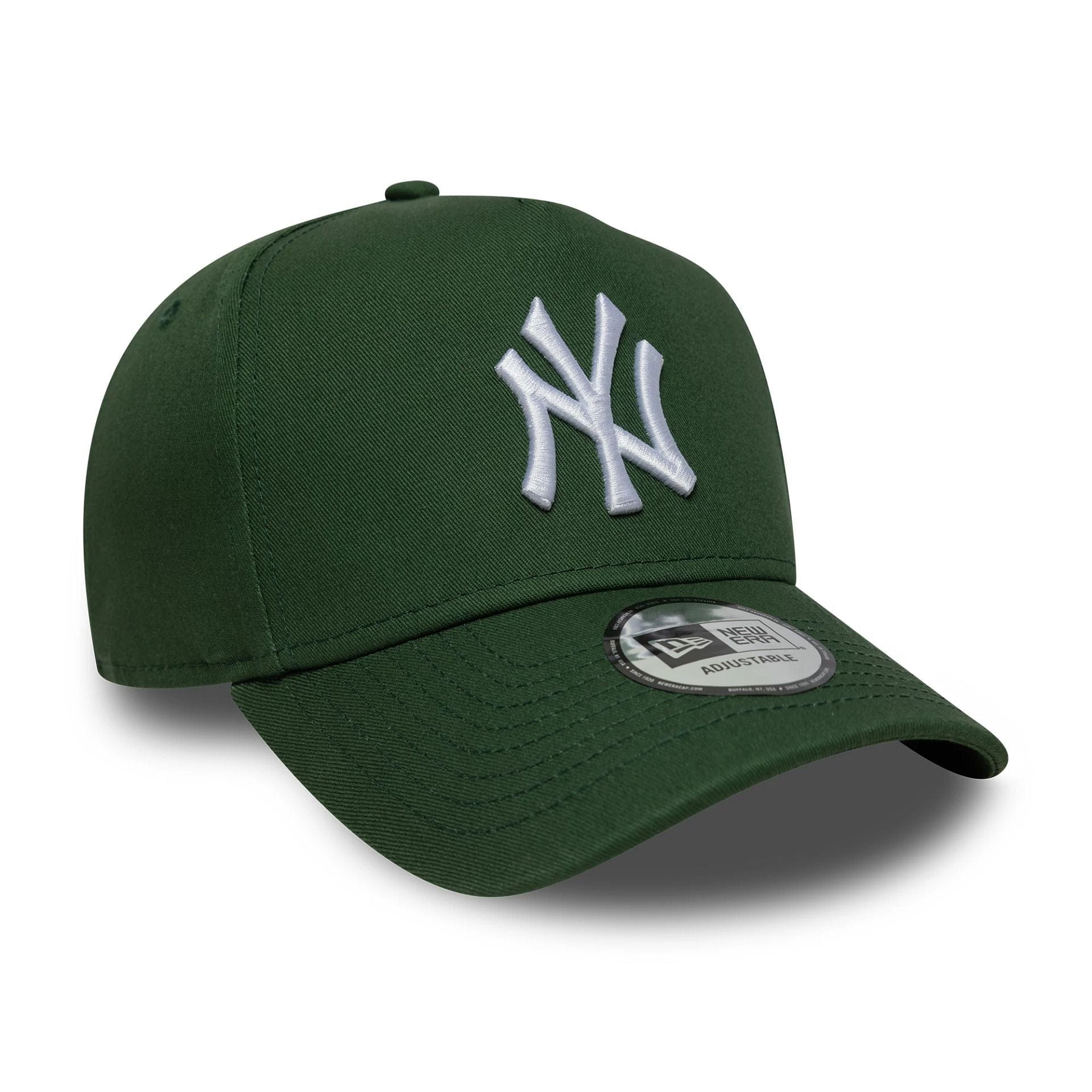 Pictured is this MLB League Essential New York Yankees 9FORTY E-Frame in dark green. 3