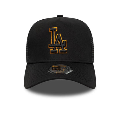 Pictured is this MLB Outline LA Dodgers 9FORTY E-Frame Trucker in black. 2