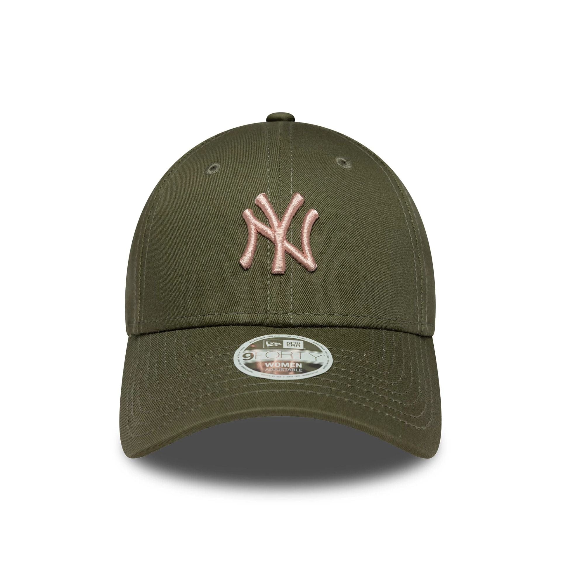 Pictured is this Womens MLB League Essential Midi New York Yankees 9FORTY in green. 2