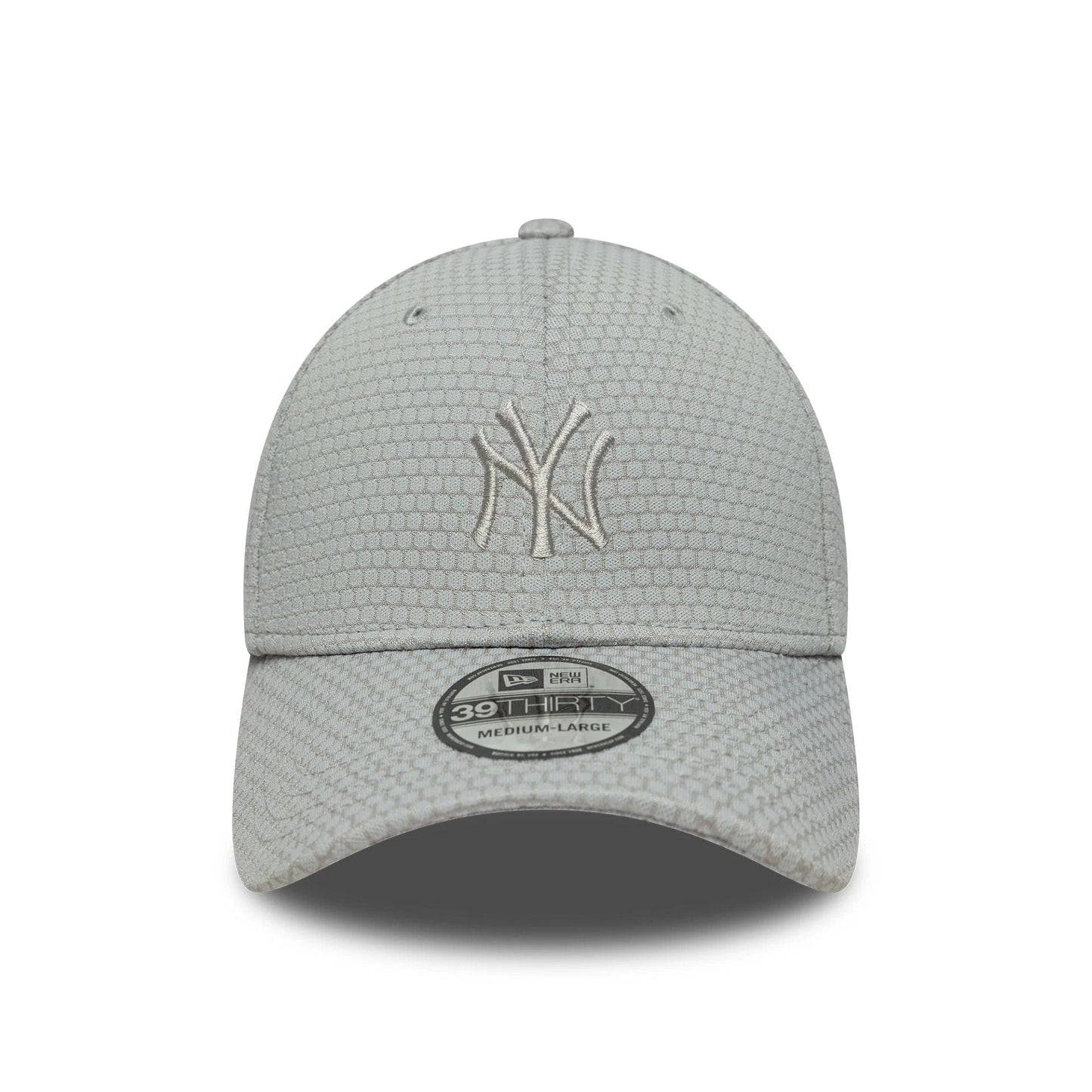 Pictured is this MLB Mesh New York Yankees 39THIRTY Stretch Fit in grey. 2