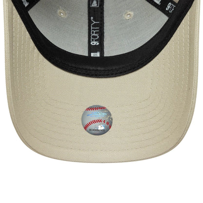Pictured is this Womens MLB League Essential New York Yankees 9FORTY in light beige. 5