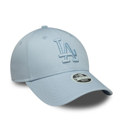 Pictured is this Womens MLB Metallic Logo LA Dodgers 9FORTY in pastel blue. 3