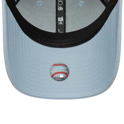 Pictured is this Womens MLB Metallic Logo LA Dodgers 9FORTY in pastel blue. 5