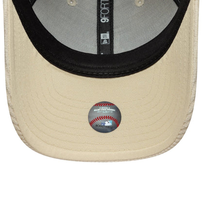 Pictured is this Womens MLB Pastel Cord LA Dodgers 9FORTY M-Crown in light beige. 5