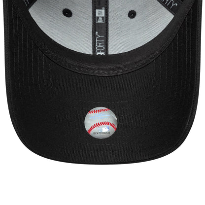 Pictured is this Womens MLB Sequin Wordmark LA Dodgers 9FORTY in black. 5