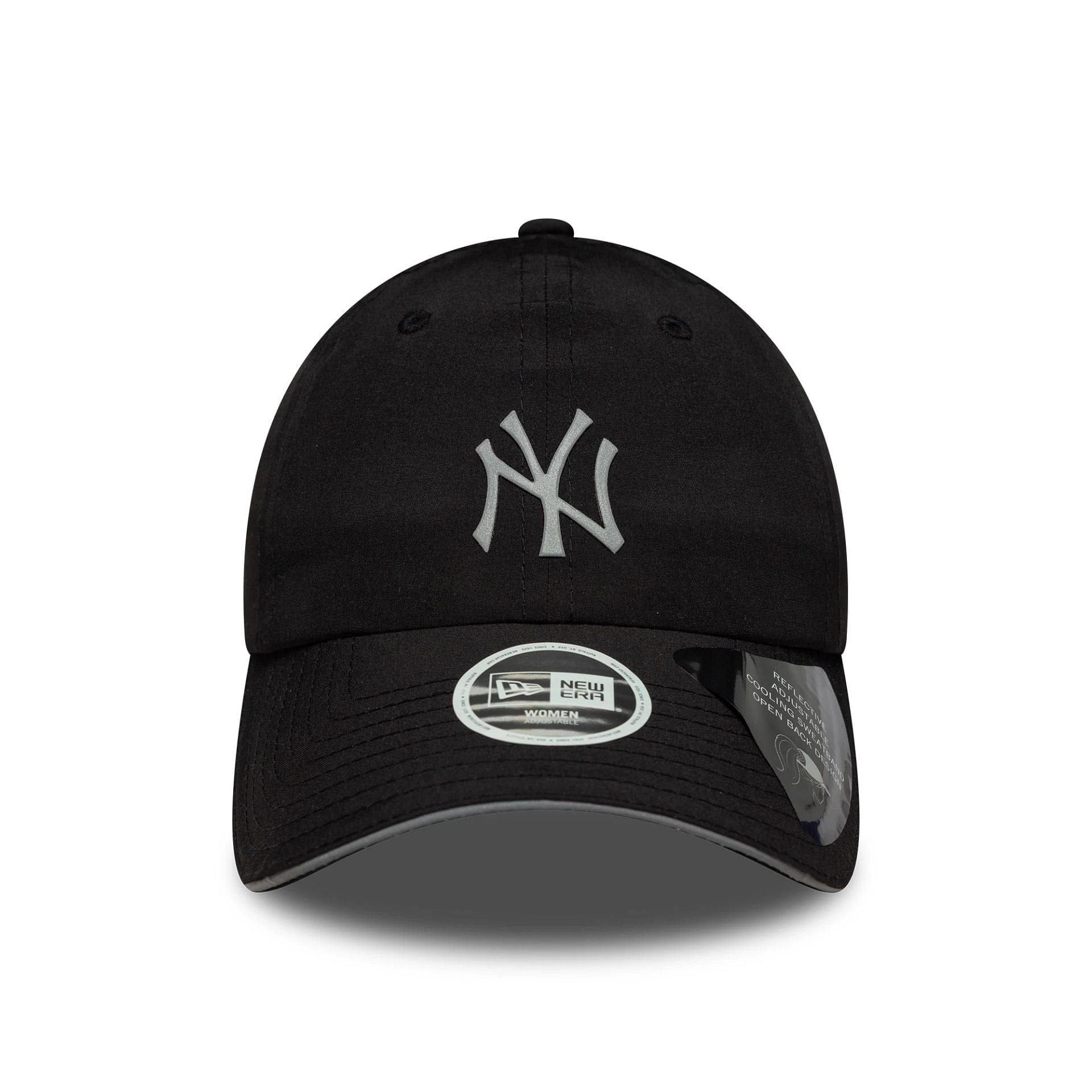 Pictured is this Womens MLB Pony Tail New York Yankees Open Back in black. 3
