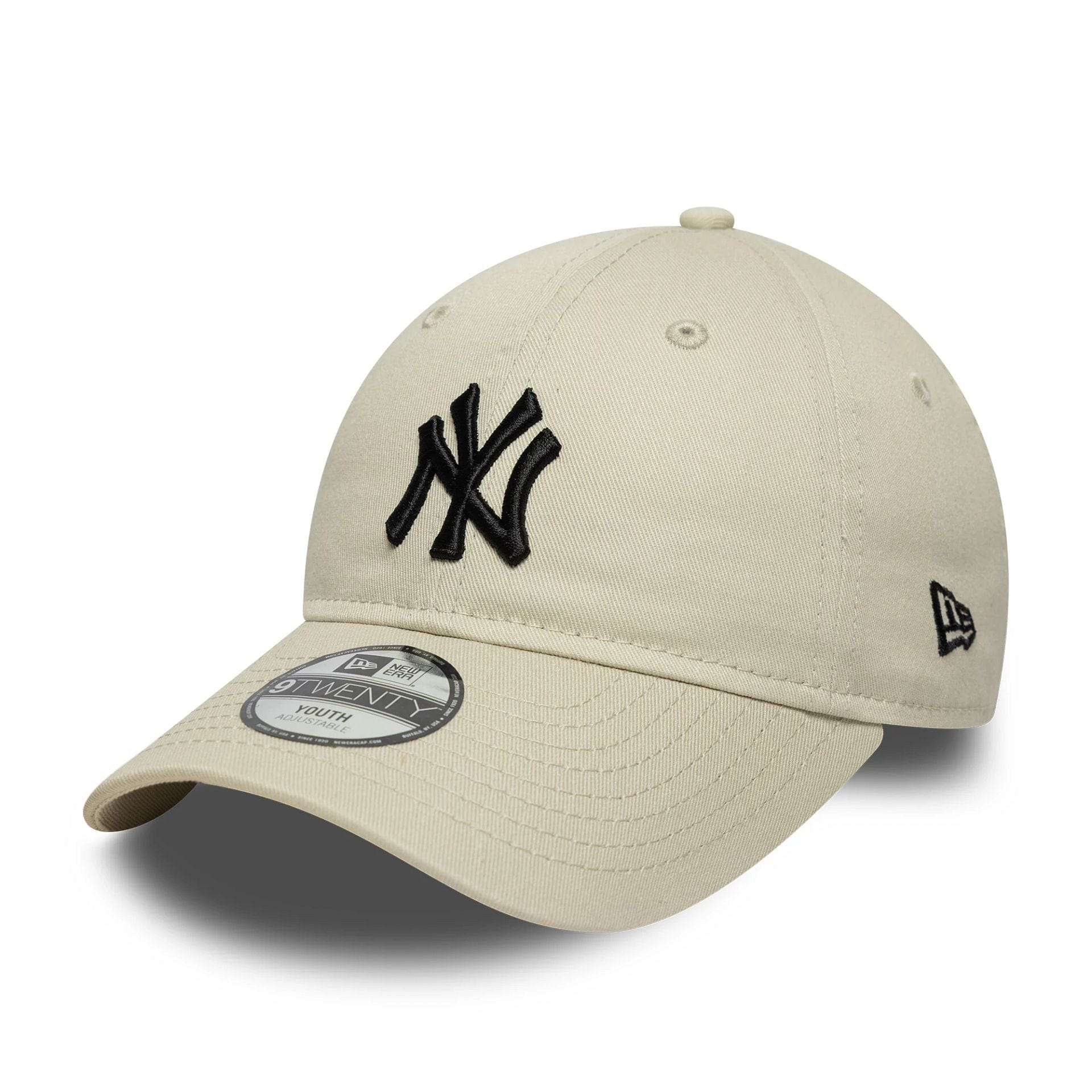 Pictured is this Youth MLB League Essential New York Yankees 9TWENTY in light beige. 1