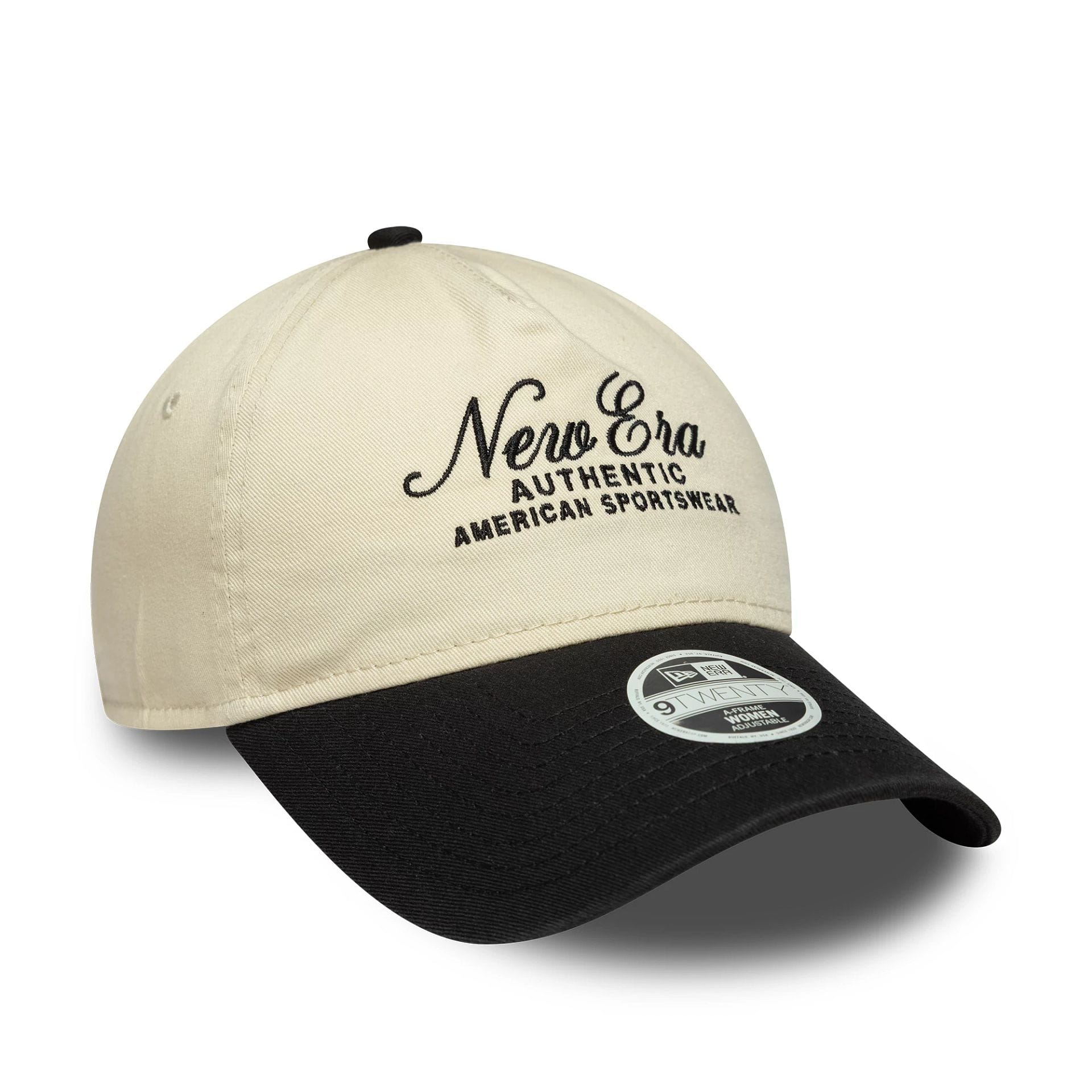 Pictured is this Womens New Era 9TWENTY A-Frame in Black. 3