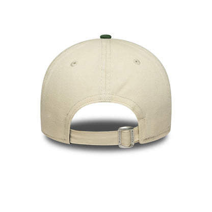 Pictured is this Womens New Era 9TWENTY A-Frame in Cream. 4