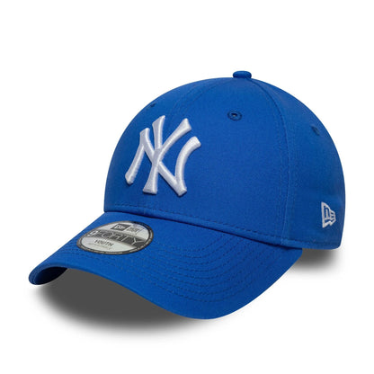 Pictured is this Youth MLB League Essential New York Yankees 9FORTY in blue. 1