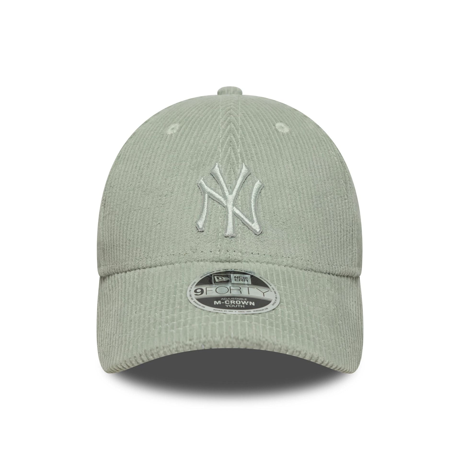 Pictured is this Youth MLB Cord New York Yankees 9FORTY M-Crown in pastel green. 2