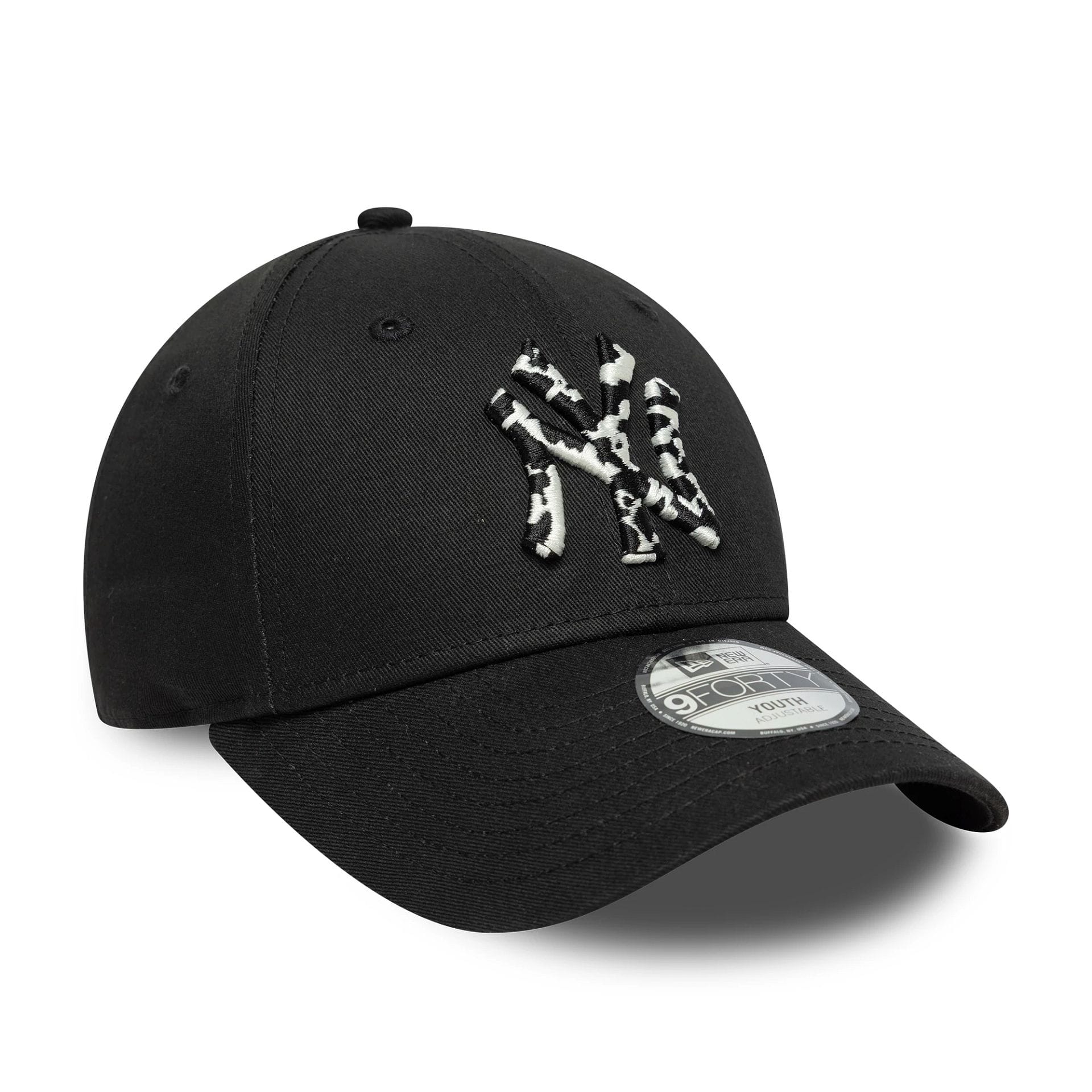 Pictured is this Youth MLB Animal Infill New York Yankees 9FORTY in black. 3