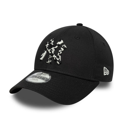 Pictured is this Youth MLB Animal Infill New York Yankees 9FORTY in black. 1