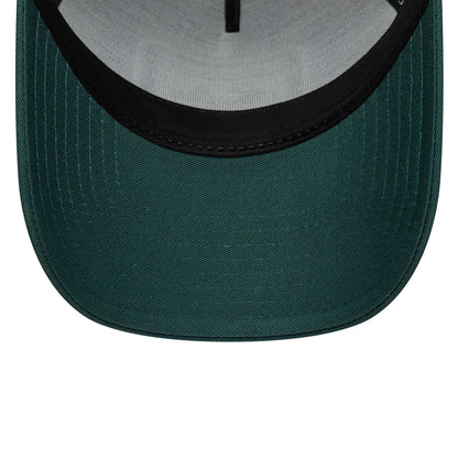 Pictured is this New Era Patch 9FORTY A-Frame Trucker in dark green. 5