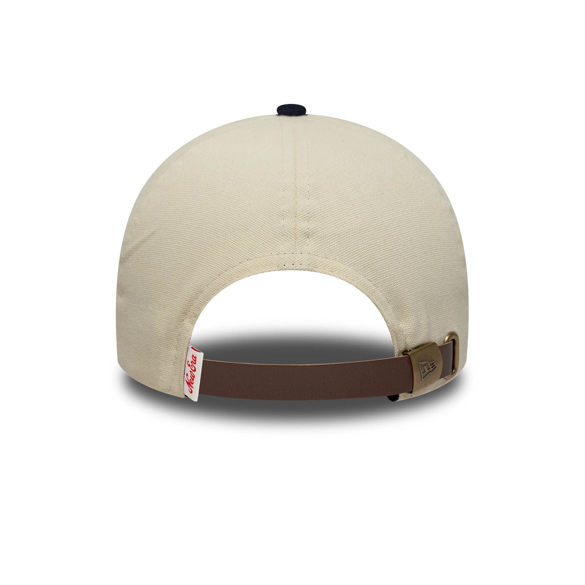 Pictured is this New Era Patch Suede 9FORTY E-Frame in Cream. 4