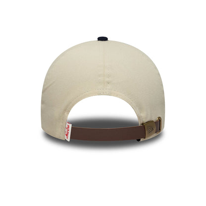 Pictured is this New Era Patch Suede 9FORTY E-Frame in Cream. 4