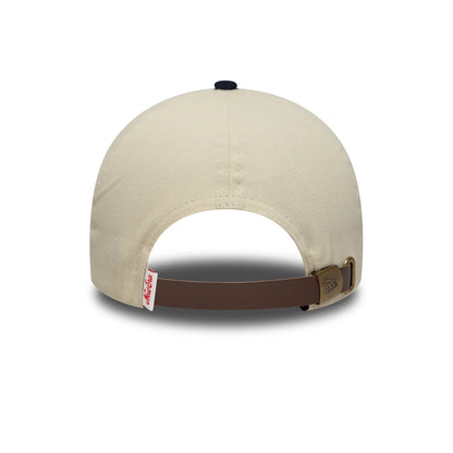 Pictured is this New Era Patch Suede 9FORTY E-Frame in cream & navy. 4
