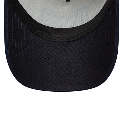 Pictured is this New Era Patch Suede 9FORTY E-Frame in cream & navy. 5