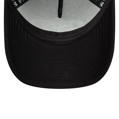 Pictured is this New Era Graphic 9FORTY M-Crown A-Frame Trucker in black. 5