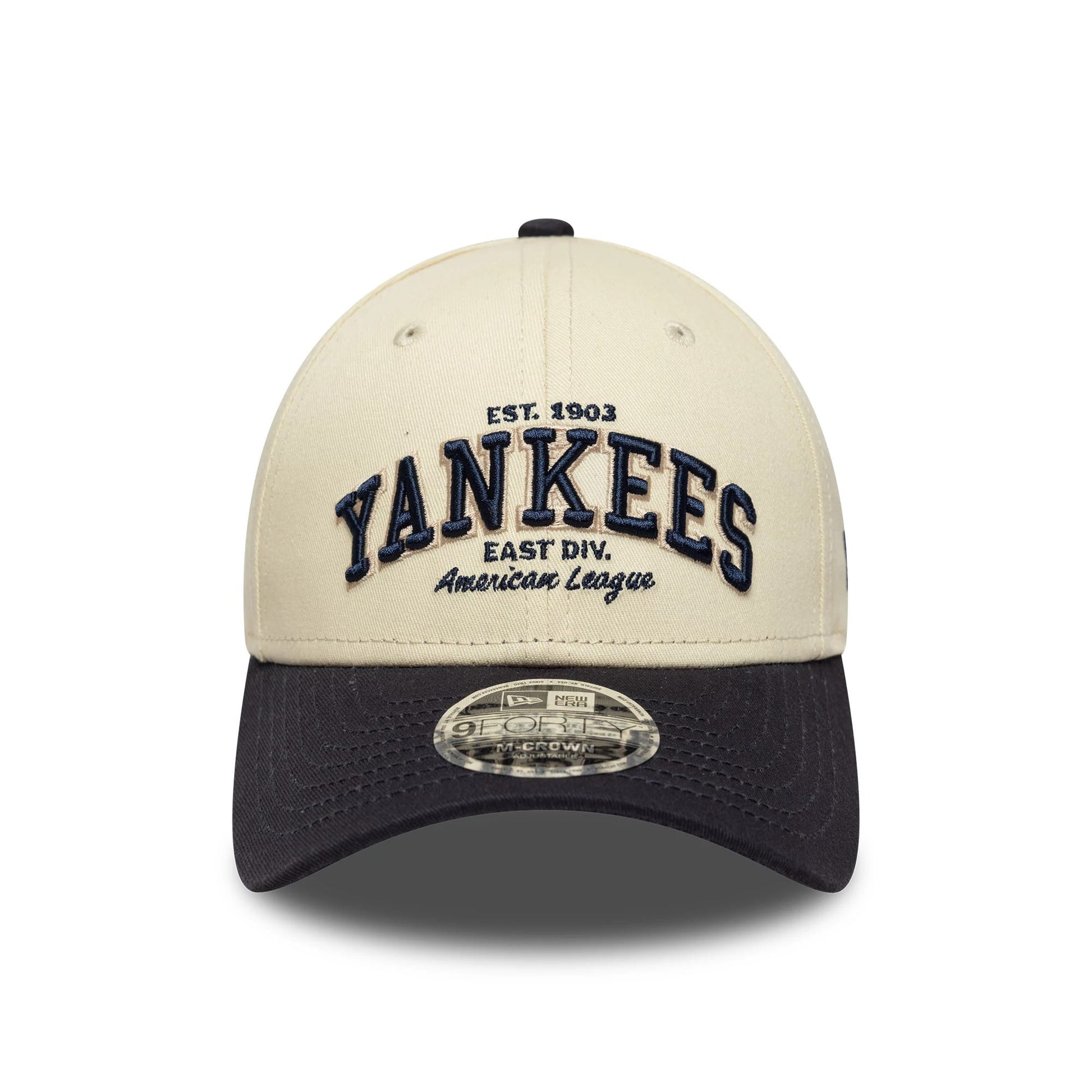 Pictured is this MLB Wordmark New York Yankees 9FORTY M-Crown in Cream 2
