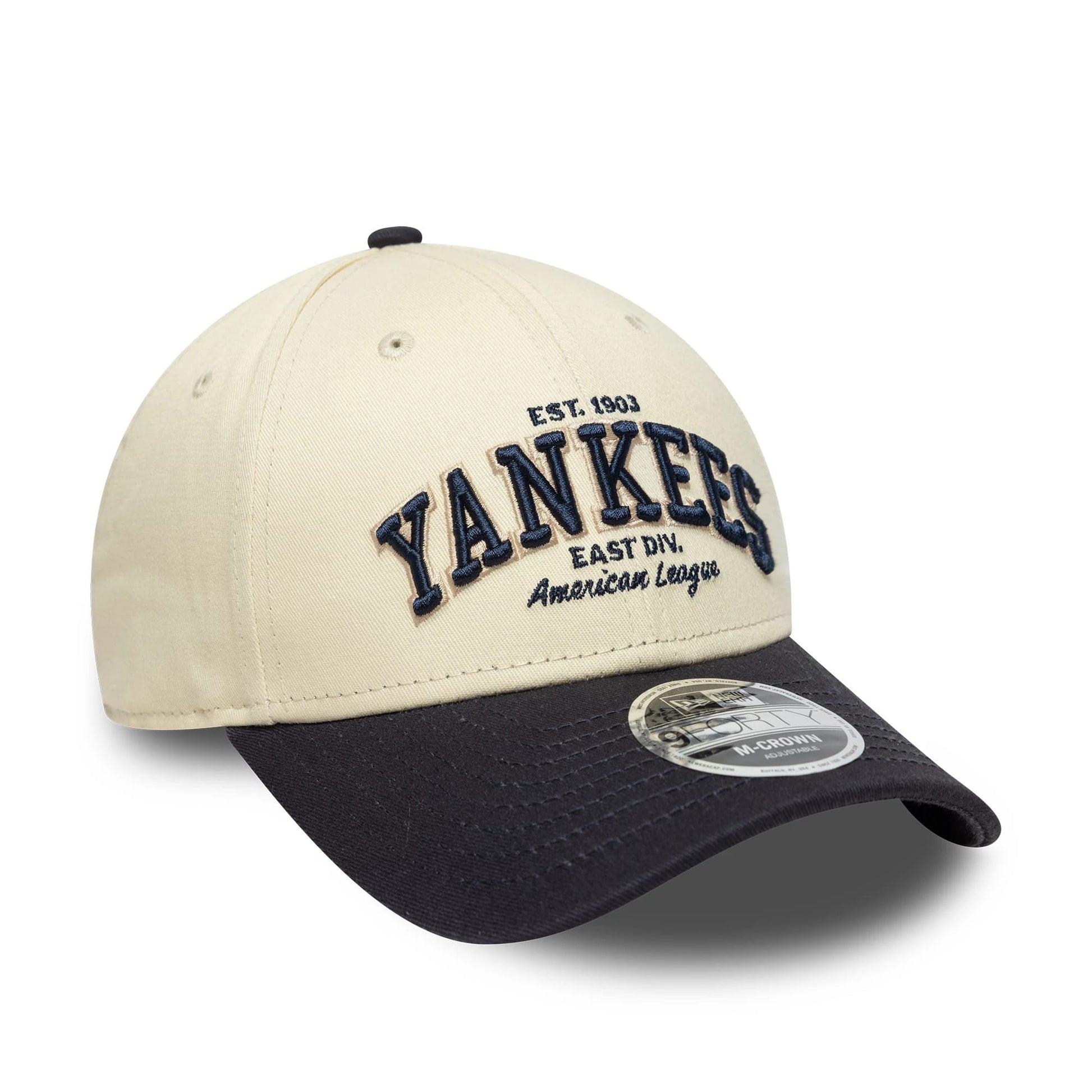 Pictured is this MLB Wordmark New York Yankees 9FORTY M-Crown in Cream 3