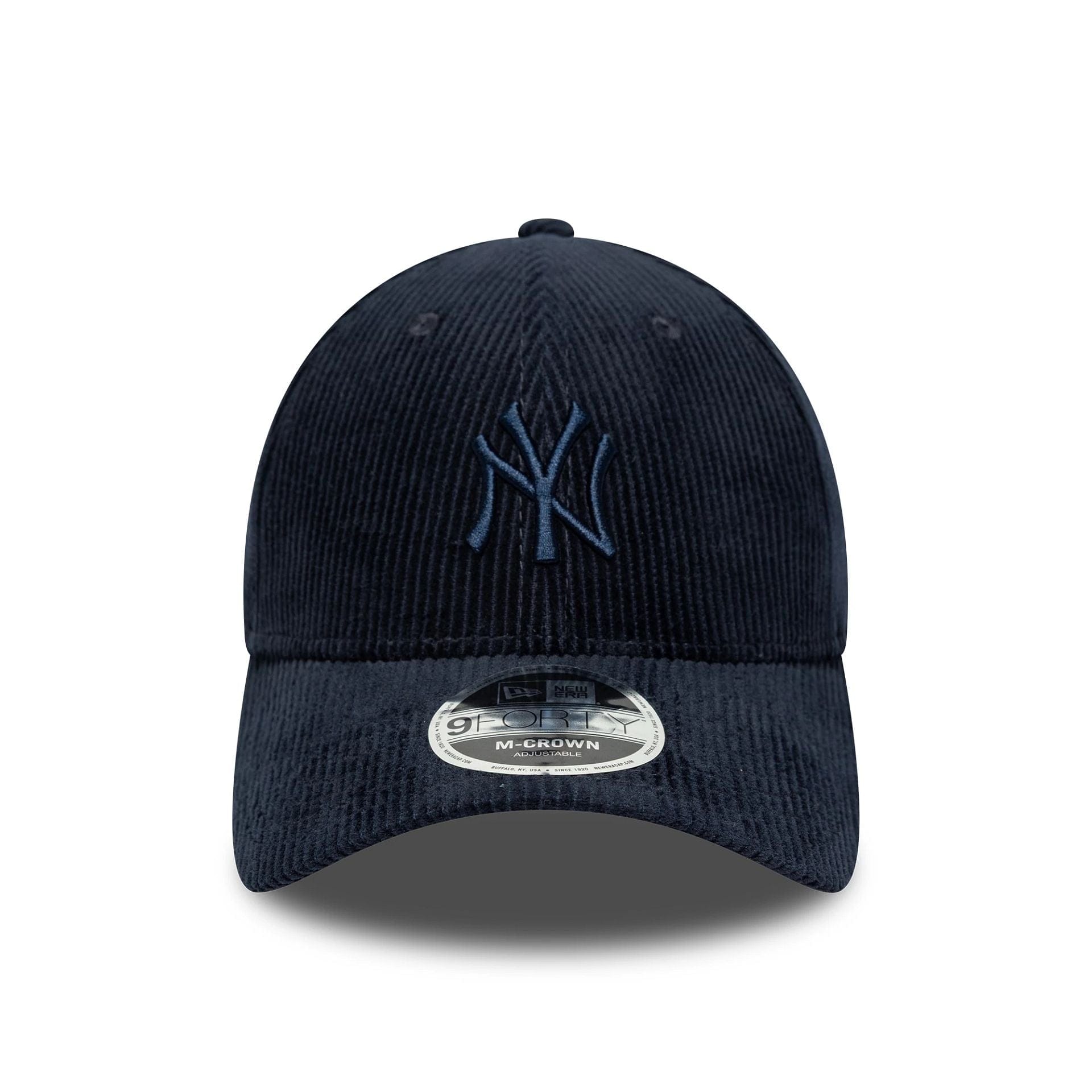 Pictured is this MLB Cord New York Yankees 9FORTY M-Crown in navy. 2