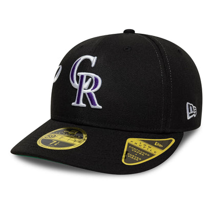 Pictured is this MLB Est Script Colorado Rockies Low Profile 59FIFTY Fitted in black. 4