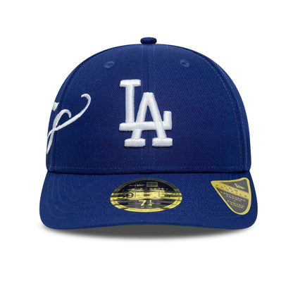 Pictured is this MLB Est Script LA Dodgers Low Profile 59FIFTY Fitted in dark blue. 3