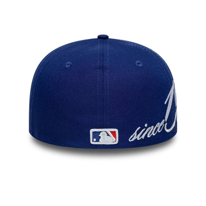 Pictured is this MLB Est Script LA Dodgers Low Profile 59FIFTY Fitted in dark blue. 5