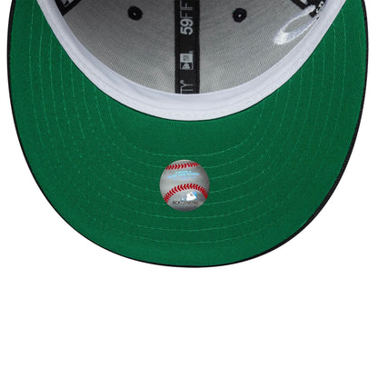 Pictured is this MLB Est Script New York Yankees Low Profile 59FIFTY Fitted in navy. 6