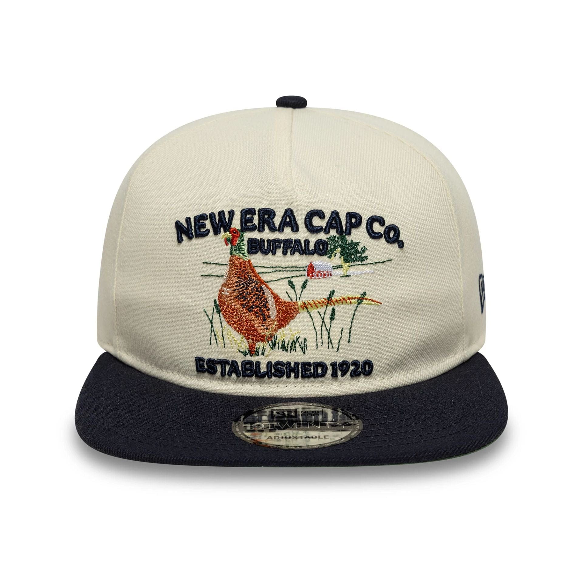 Pictured is this New Era Outdoor Graphic 19TWENTY cap in light beige. 2