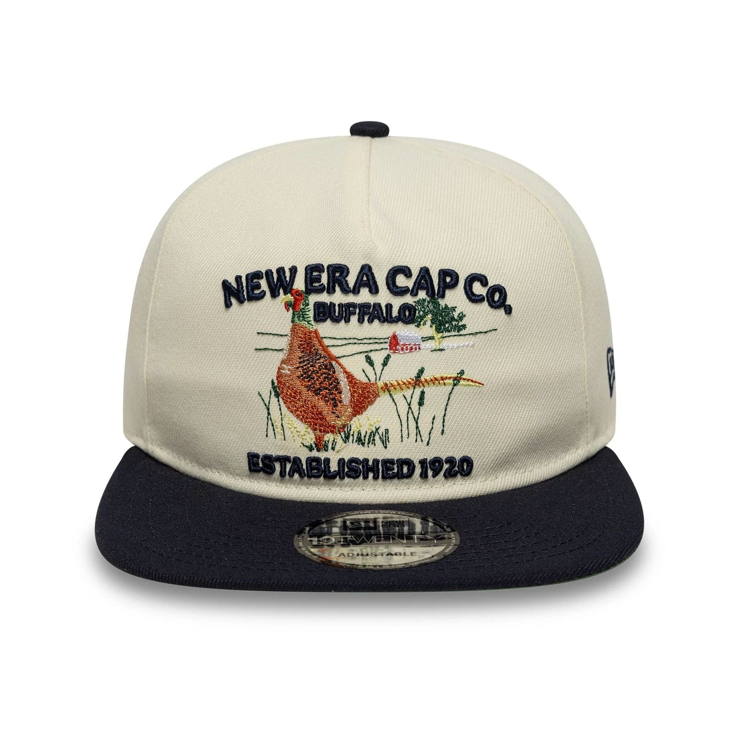 Pictured is this New Era Outdoor Graphic 19TWENTY cap in light beige. 2