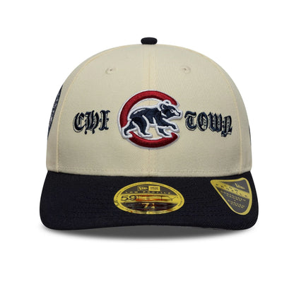 Pictured is this MLB Cooperstown Chicago Cubs Low Profile 59FIFTY Fitted cap in Cream. 2