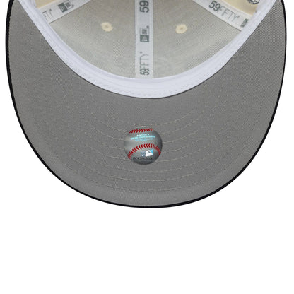 Pictured is this MLB Cooperstown Chicago Cubs Low Profile 59FIFTY Fitted cap in Cream. 5