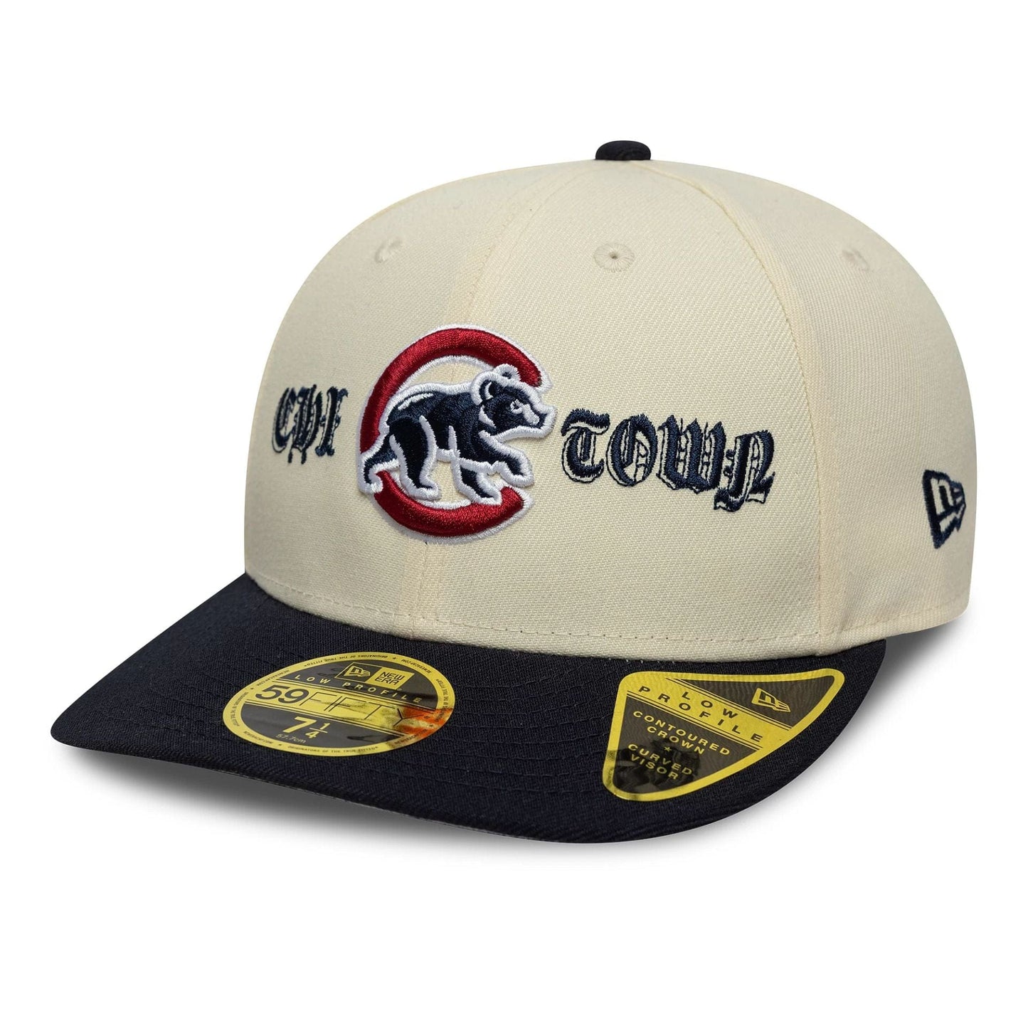Pictured is this MLB Cooperstown Chicago Cubs Low Profile 59FIFTY Fitted cap in Cream. 3