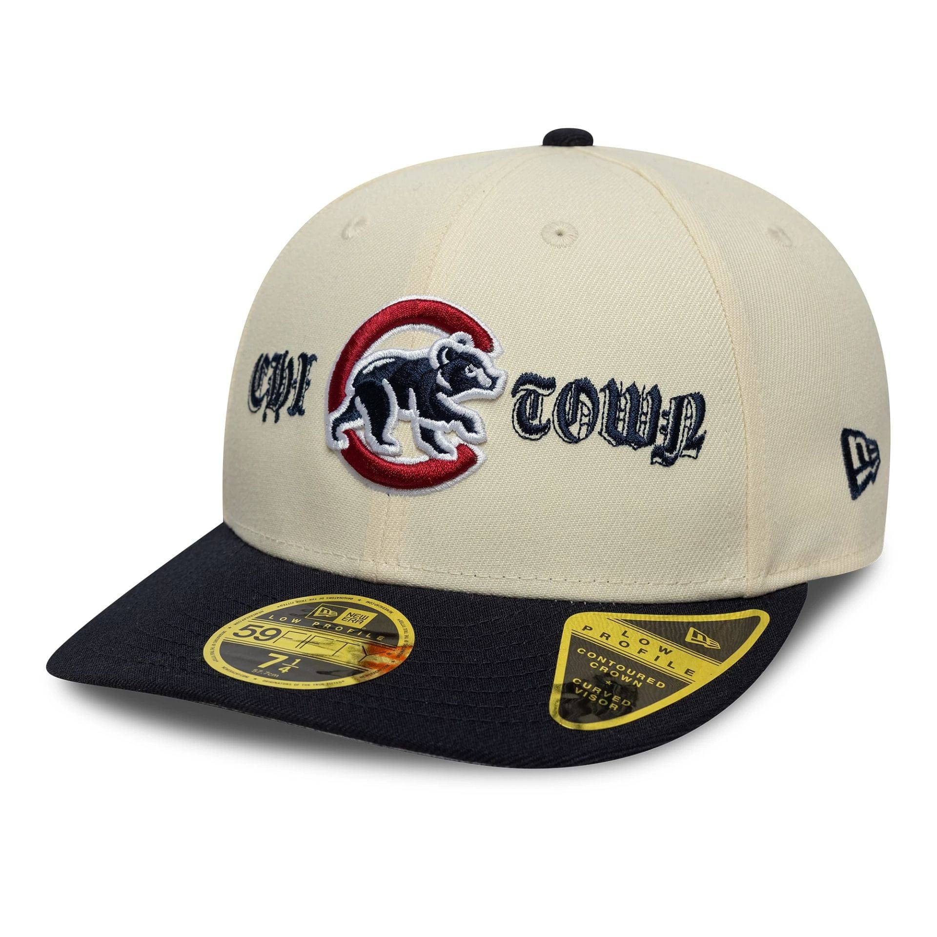 Pictured is this MLB Cooperstown Chicago Cubs Low Profile 59FIFTY Fitted cap in Cream. 3