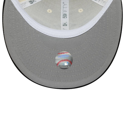 Pictured is this MLB Cooperstown New York Yankees Low Profile 59FIFTY Fitted cap in Cream. 2