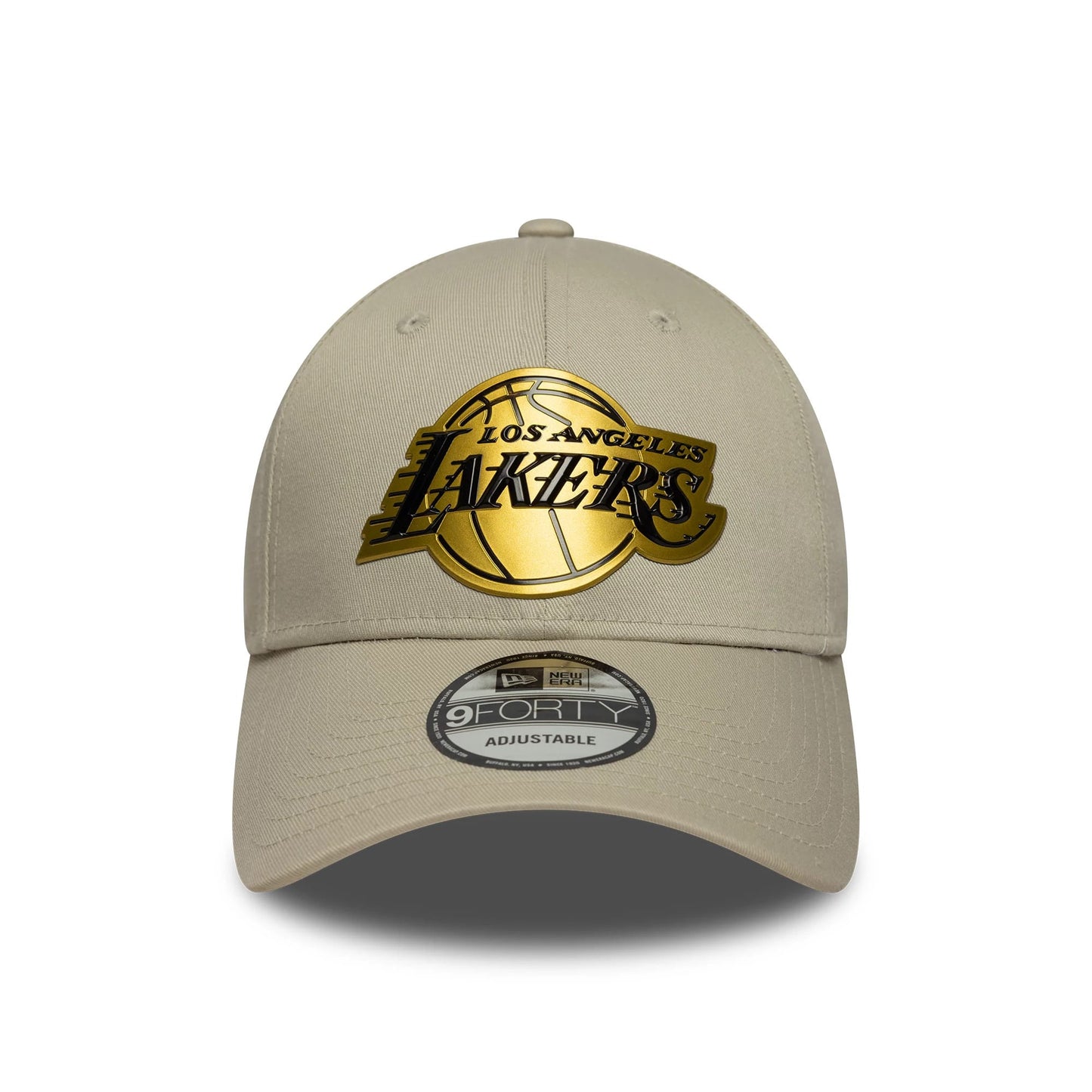 Pictured is this NBA Metallic LA Lakers 9FORTY in light beige. 2