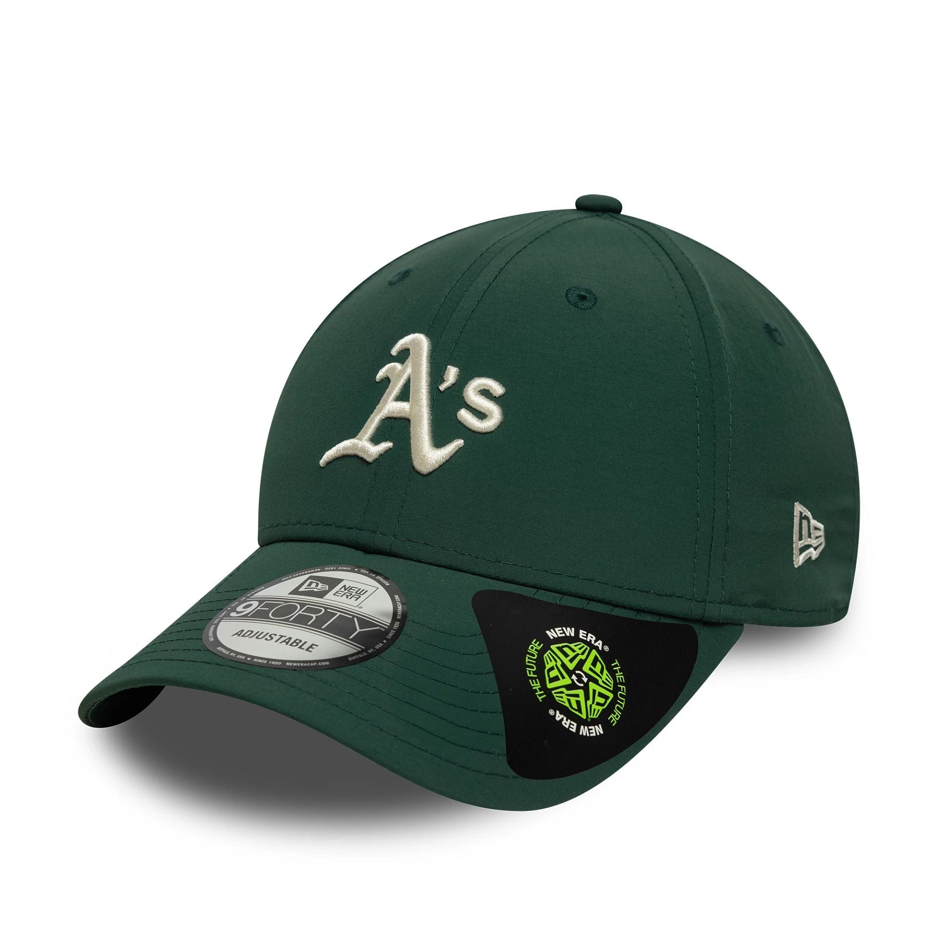 Pictured is this MLB Recycled Midi Athletics 9FORTY in dark green. 1