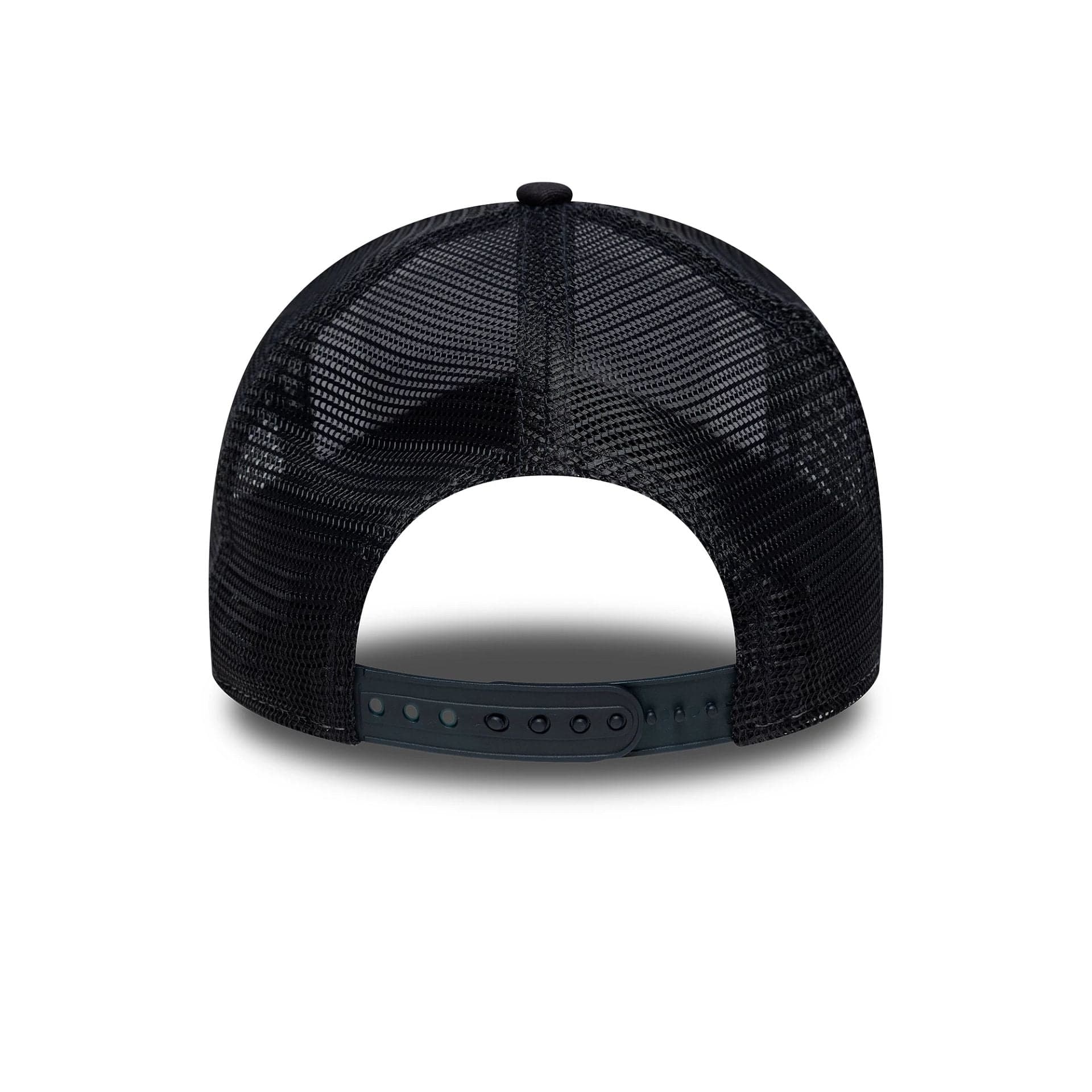 Pictured is this New Era Location Patch 9FORTY A-Frame Trucker in navy. 4