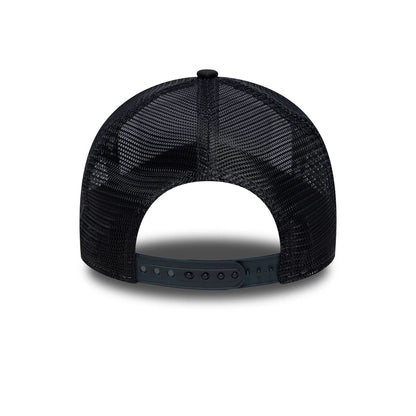 Pictured is this New Era Location Patch 9FORTY A-Frame Trucker in navy. 4