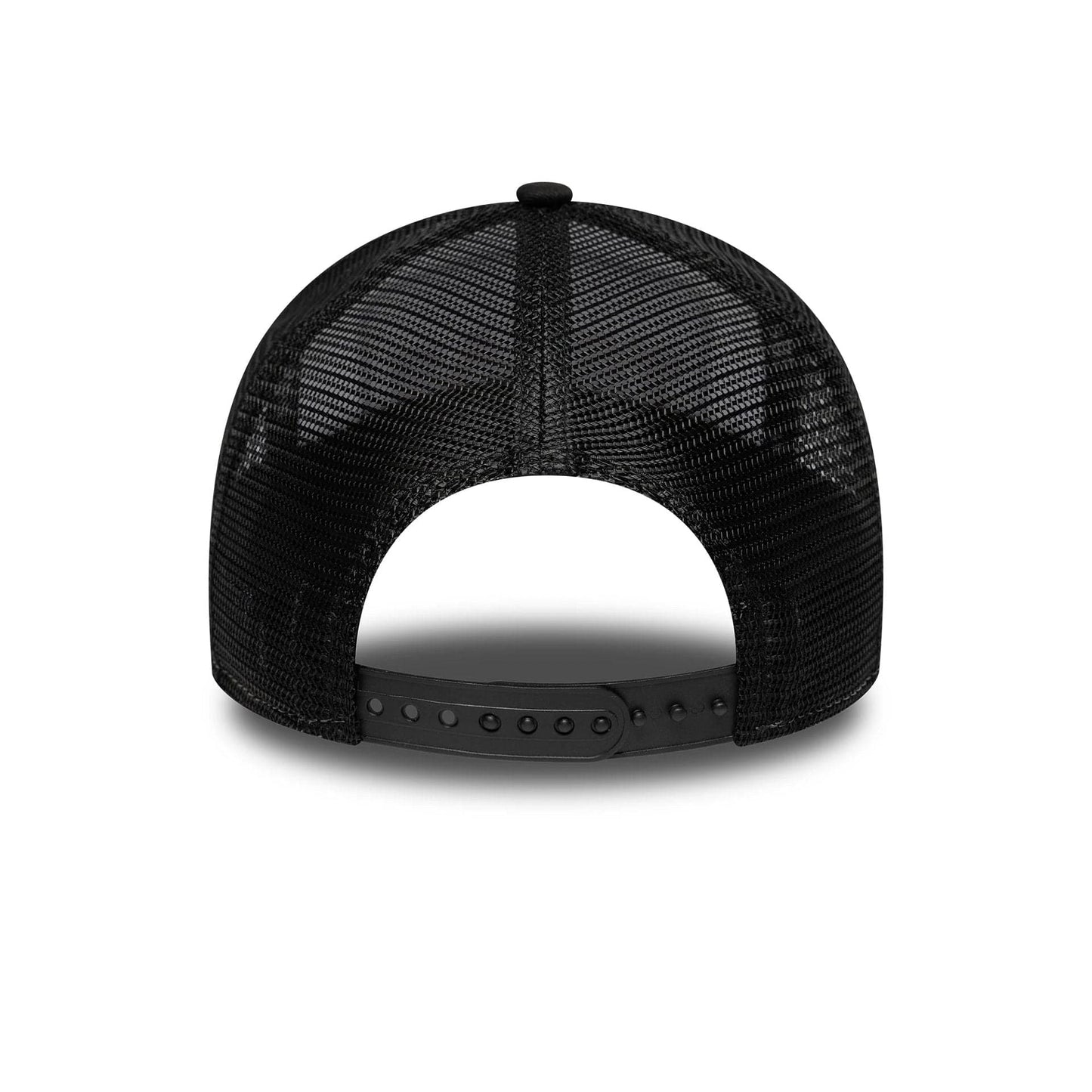 Pictured is this New Era Location Patch 9FORTY A-Frame Trucker in black. 4