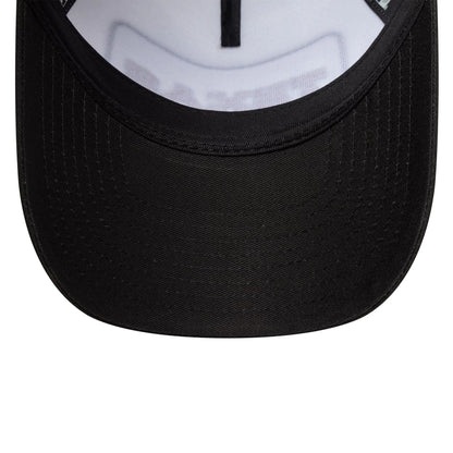 Pictured is this New Era Location Patch 9FORTY A-Frame Trucker in black. 5