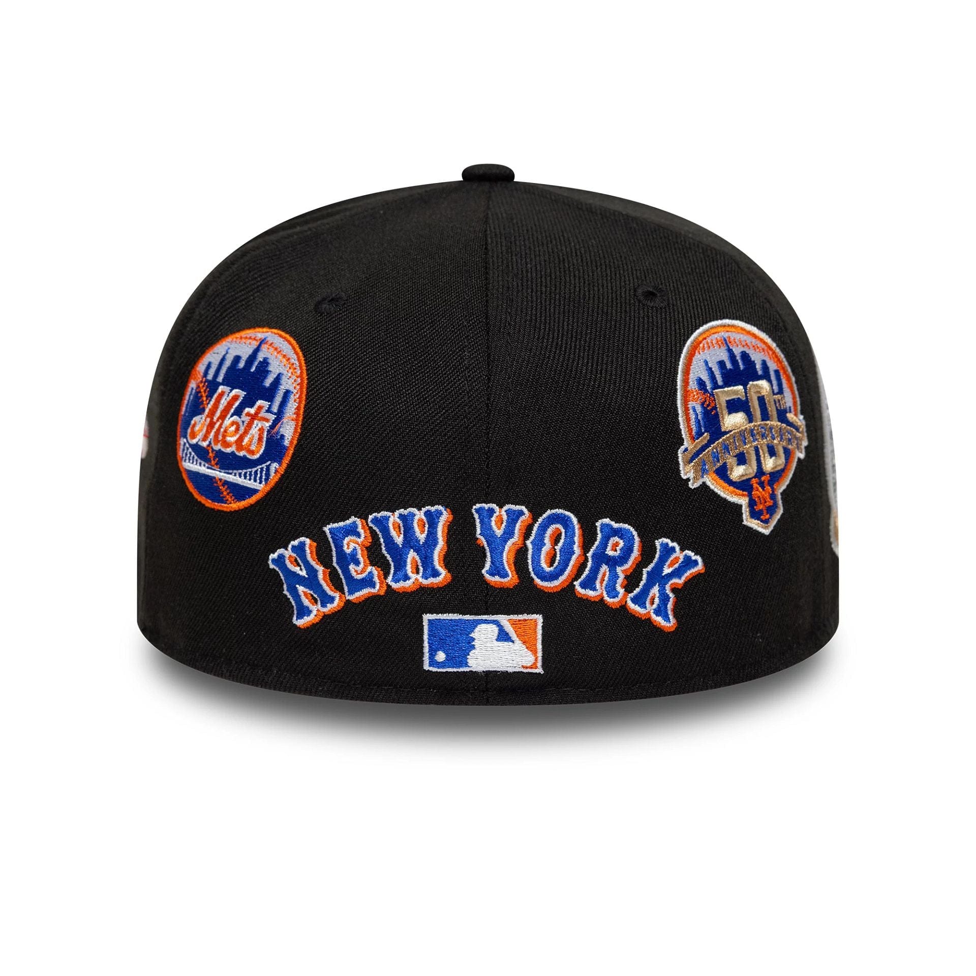 Pictured is this MLB Subway Series New York Mets 59FIFTY Fitted cap in black. 4