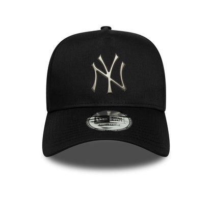 Pictured is this MLB Metallic New York Yankees 9FORTY E-Frame in black. 2
