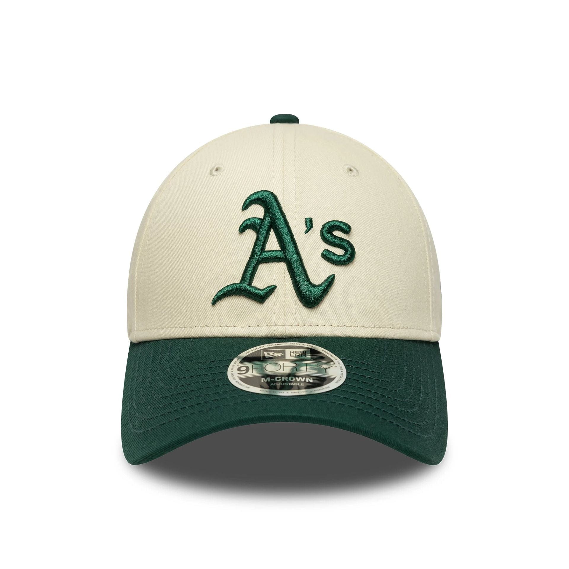 Pictured is this MLB Athletics 9FORTY M-Crown in light beige. 2