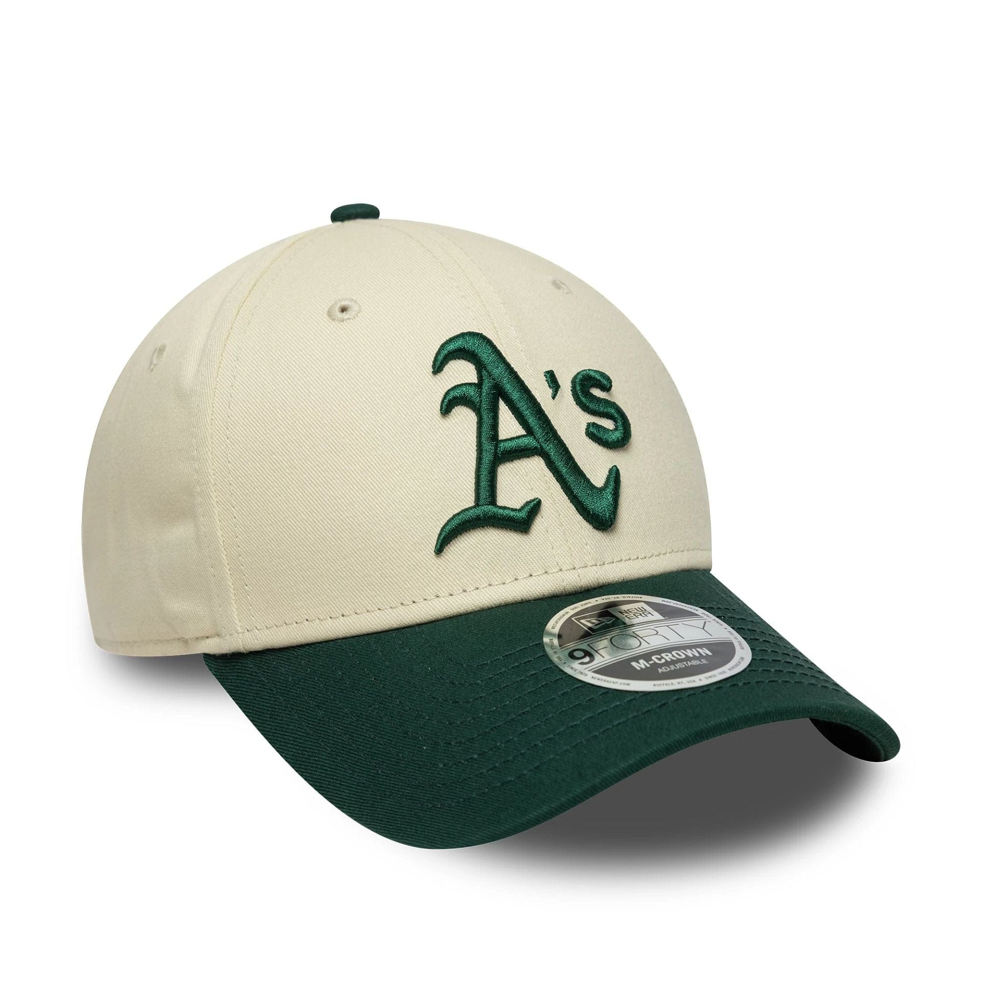Pictured is this MLB Athletics 9FORTY M-Crown in light beige. 3