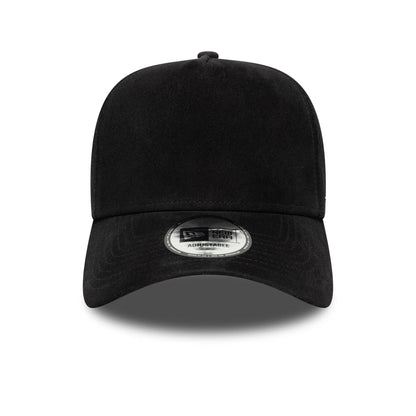 Pictured is this New Era Suede 9FORTY E-Frame in black. 2