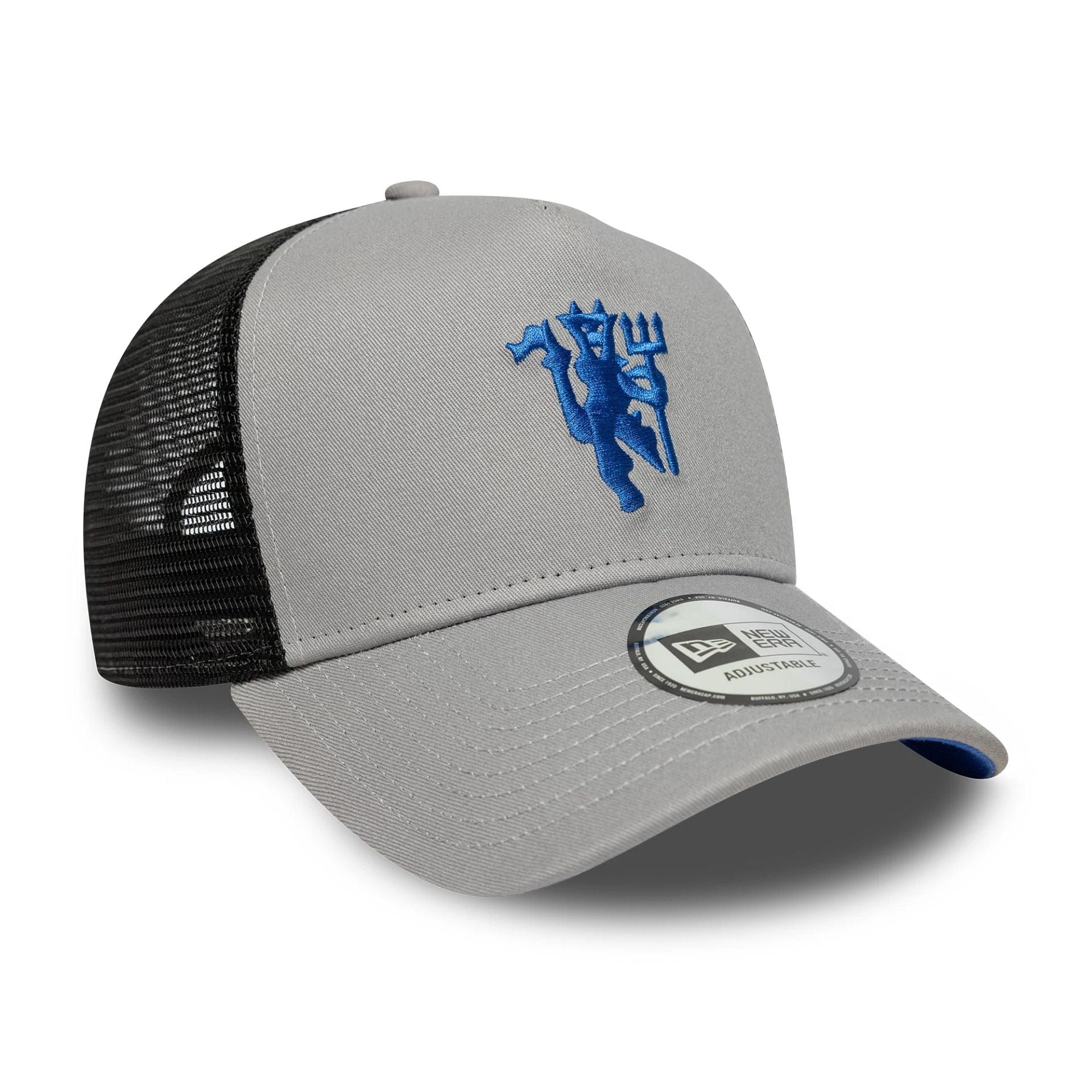 Pictured is this Manchester United FC 9FORTY A-Frame Trucker in grey. 3