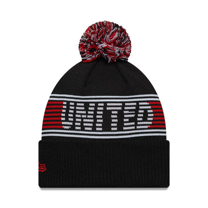 Pictured is this Manchester United FC Bobble Knit Beanie in black. 2